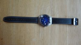 Montre Swatch irony avec bracelet en cuir noir neuve