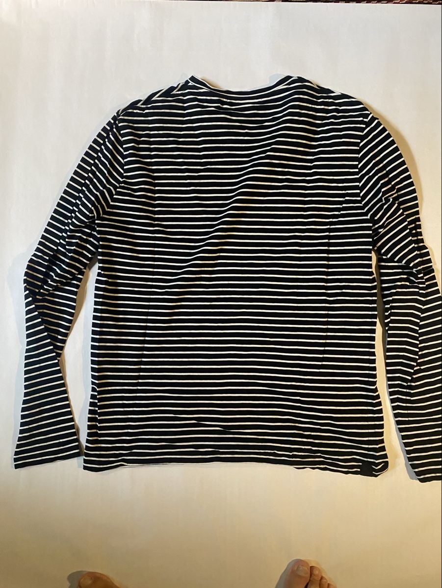 Alexander Mcqueen T-shirt: Alexander McQueen Striped Skull Tee, Long Sleeve, M – Usato da Genève venduto da arcadiancocteau 2