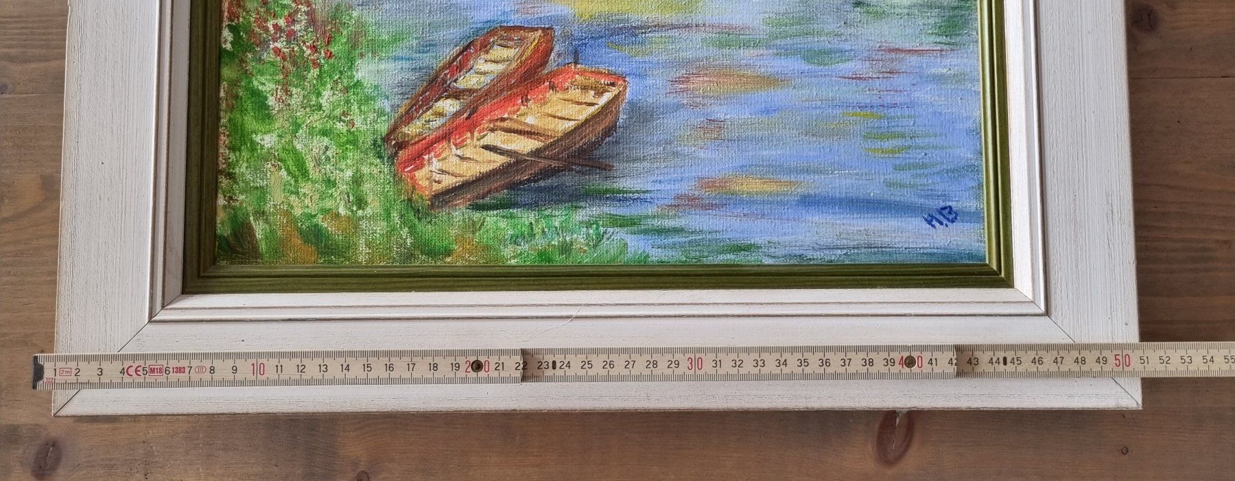 Tele & Cornici: Lumineuse toile de paysage, signée – Usato da Grand-Lancy venduto da Evelyne010 6