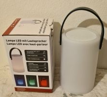Akku Lautsprecher mit LED Lampe, dimmbar, mehrfarbig, neu!