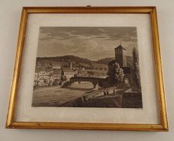EGLISAU, AQUATINTA 1829