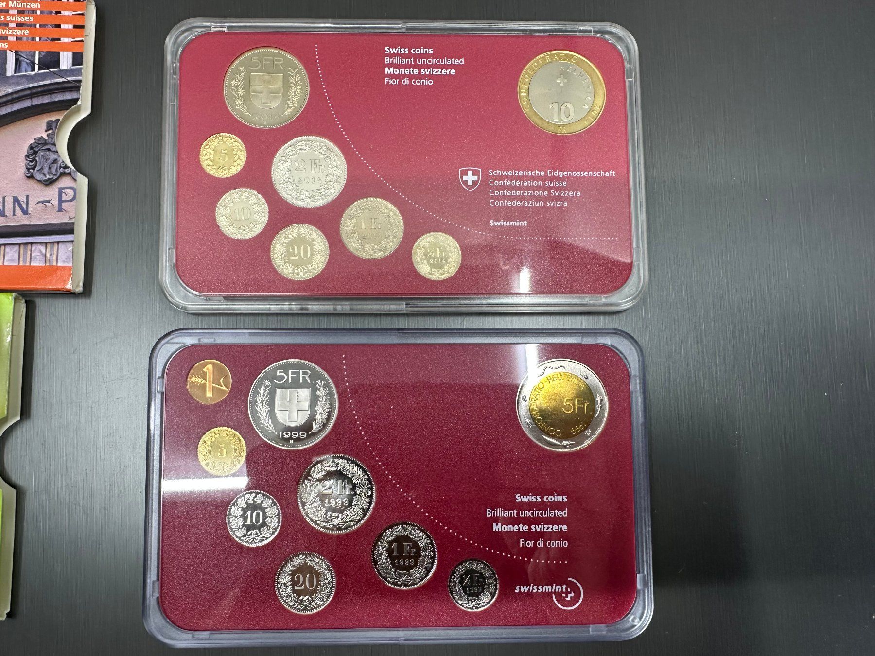 Tutti le monete: 2x Münzsätze Schweiz 1999 & 2014. – Usato da Arisdorf venduto da Liquidus 4