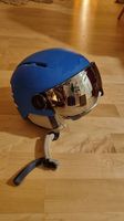 Skihelm blau mit Visier Grösse XXS 49-51 cm