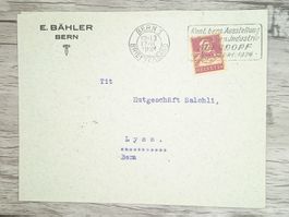 TR20 Enveloppe + Timbre Suisse 1924