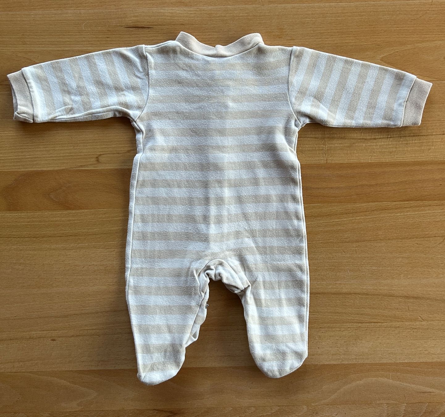 Pigiama & Simili: Beige/Braun gestreifter Baby Strampler Grösse 56 – Usato da Grosswangen venduto da che_gr 2