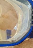 Tauchmaske IST blau transparent akzeptabler Zustand. 