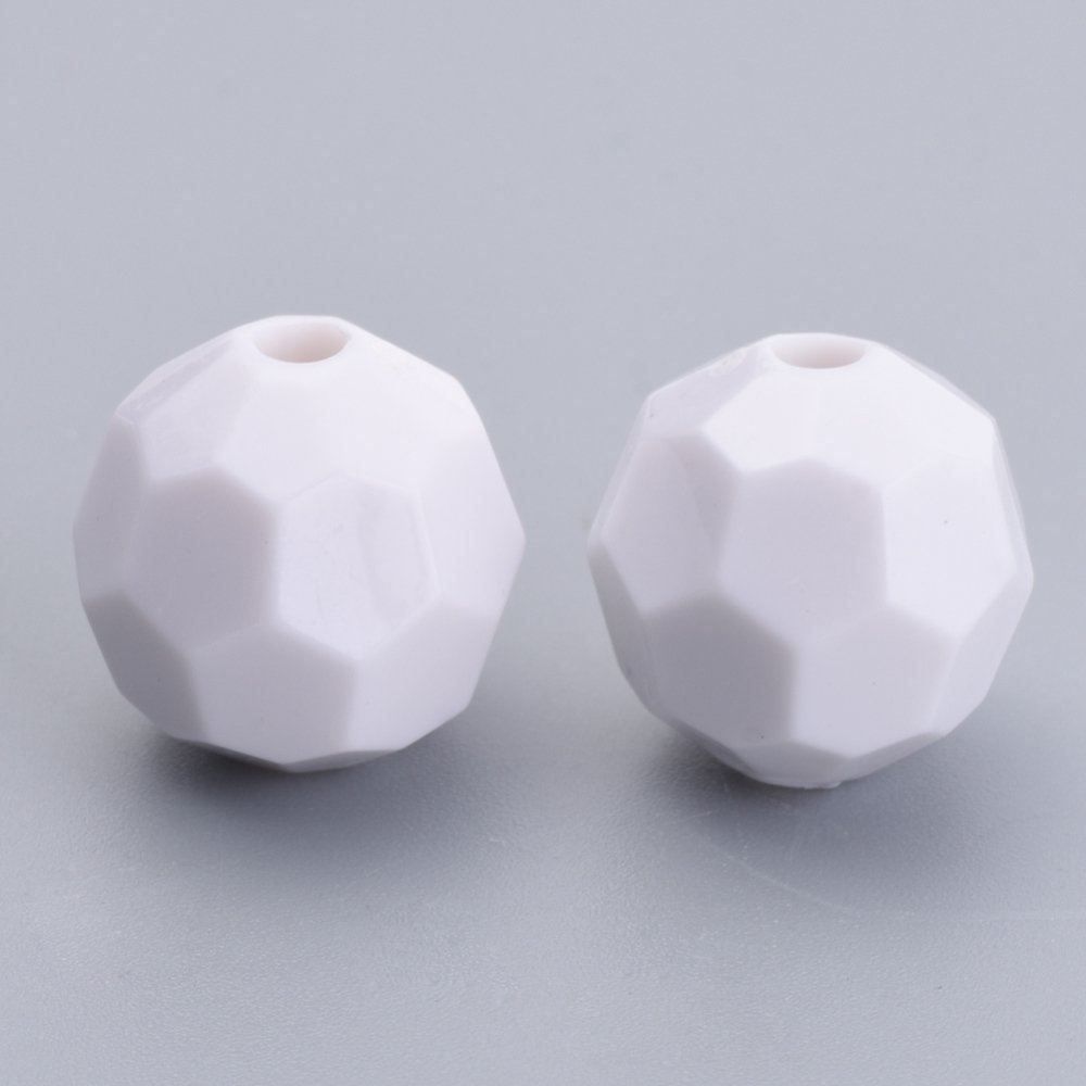 Perle (finte): Acrylperlen Weiss facettiert 5x5mm / 100Stück – Nuovo (secondo la descrizione) da Rüegsau venduto da Tausendfreund 1
