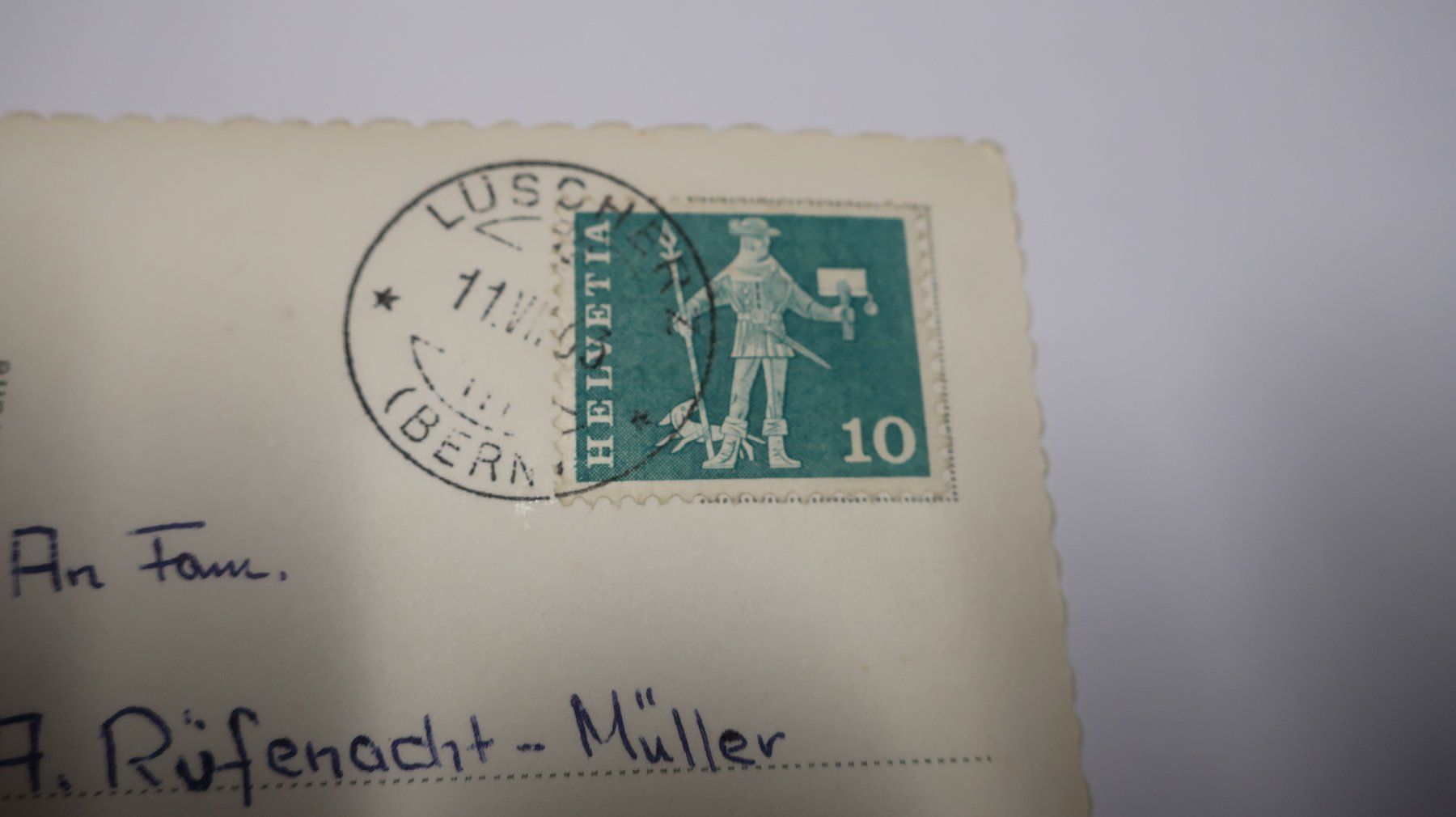 Cartoline postali: Mit dem Flugzeug über Lüscherz. 1963 – Usato da Cormoret venduto da Pascalll2001 4
