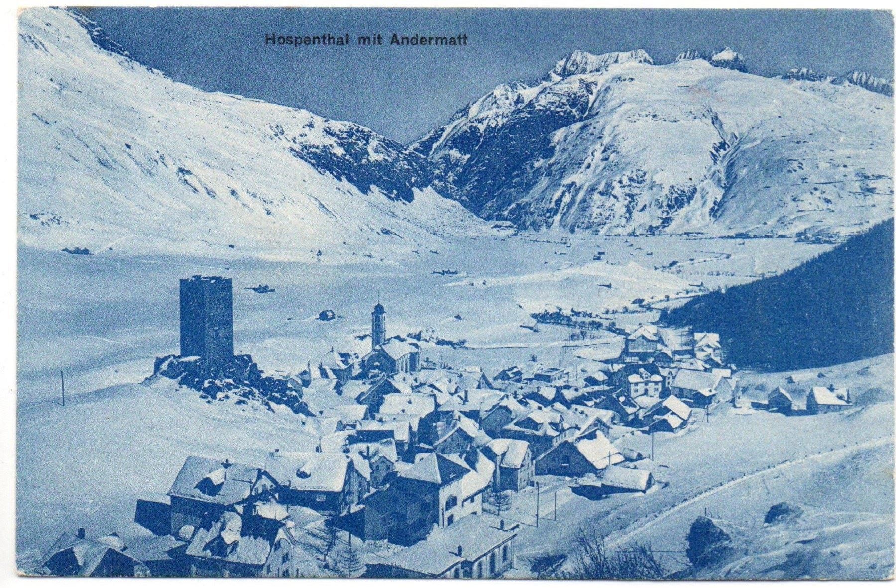 Cartoline postali: HOSPENTHAL mit Andermatt – Nuovo (secondo la descrizione) da Jona venduto da philajona