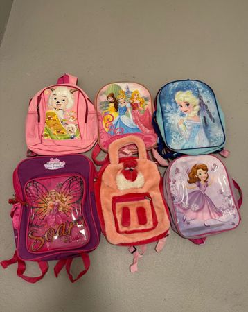 Disney 6 Kinder Rucksäcke, Kindergarten, Prinzessin, Elsa