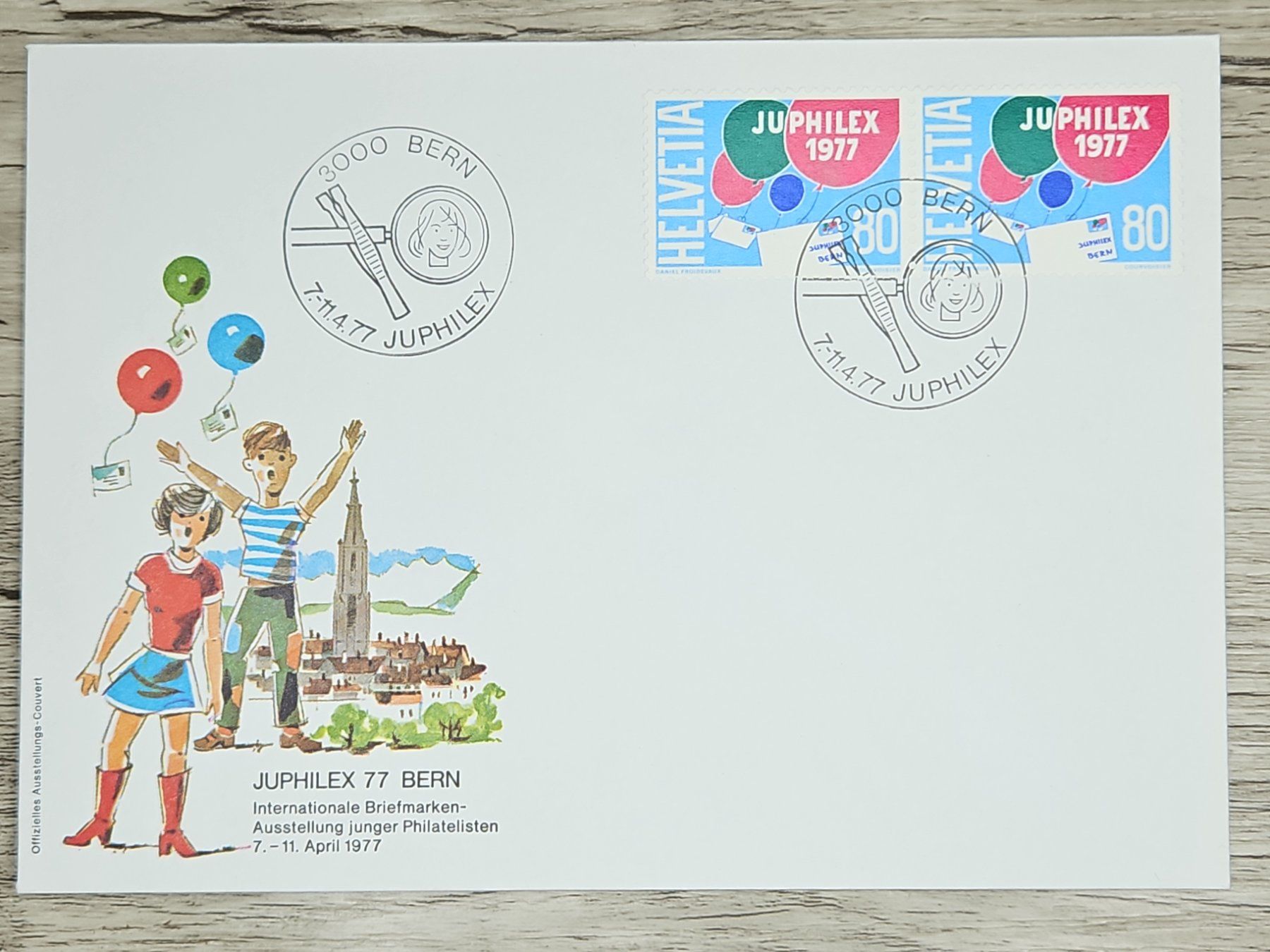 Tutti i francobolli: CL02 Enveloppe + Timbre Suisse 1977 – Usato da Cousset venduto da Patrick_Collections