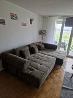 Ecksofa Stoff Olivgrün gut erhalten 280x185cm