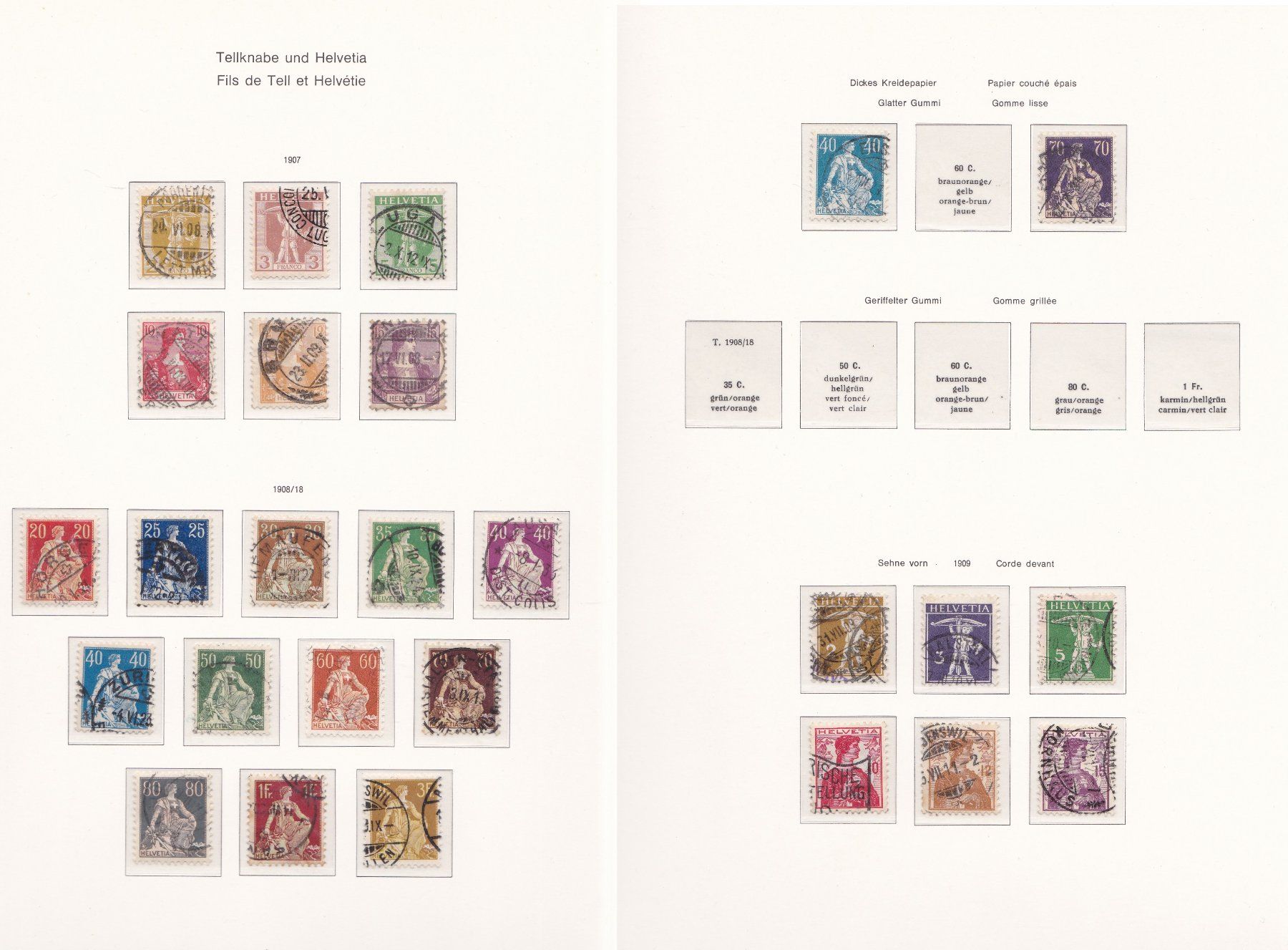 Tutti i francobolli: 20 Seiten mit CH Briefmarken – Usato da Münchwilen AG venduto da Nesar