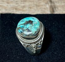 925 Silberring mit natürlichem Türkis