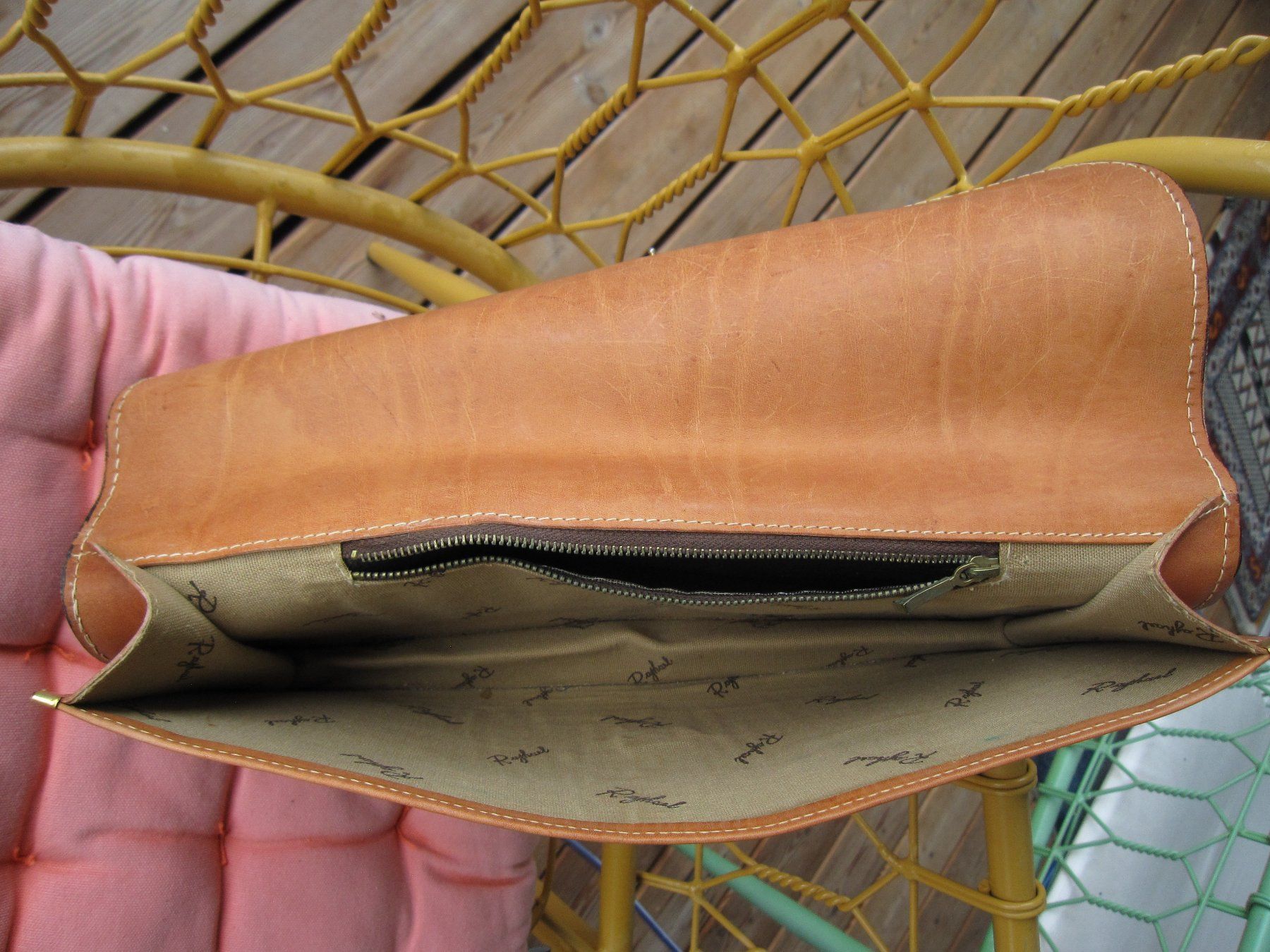 Borse: Vintage - RAPHAEL  -  Leder "Clutch" Handtasche – Usato da Arbon venduto da lucullus61 3