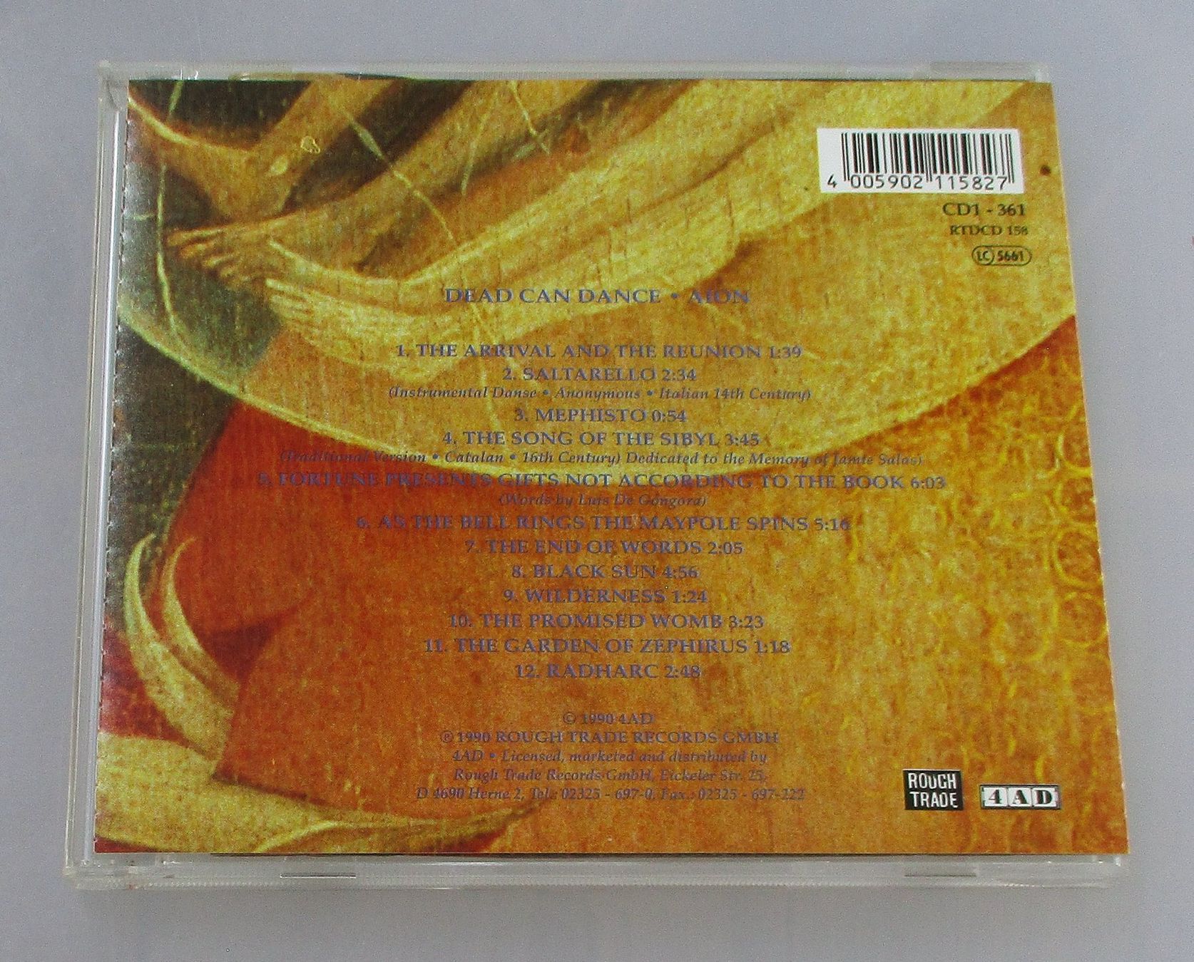 CD: DEAD CAN DANCE - Aion – Usato da Wattwil venduto da Muriel11 1