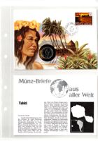 Tahiti_1986_Münzbrief mit Beschreibung
