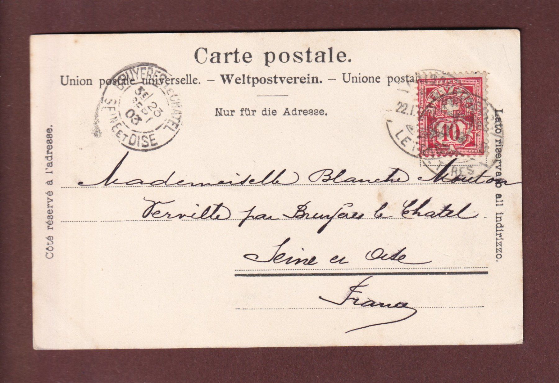 Cartoline postali: FRIBOURG - Les 2 ponts suspendus - 1903 – Usato da Pully venduto da nicecards 1