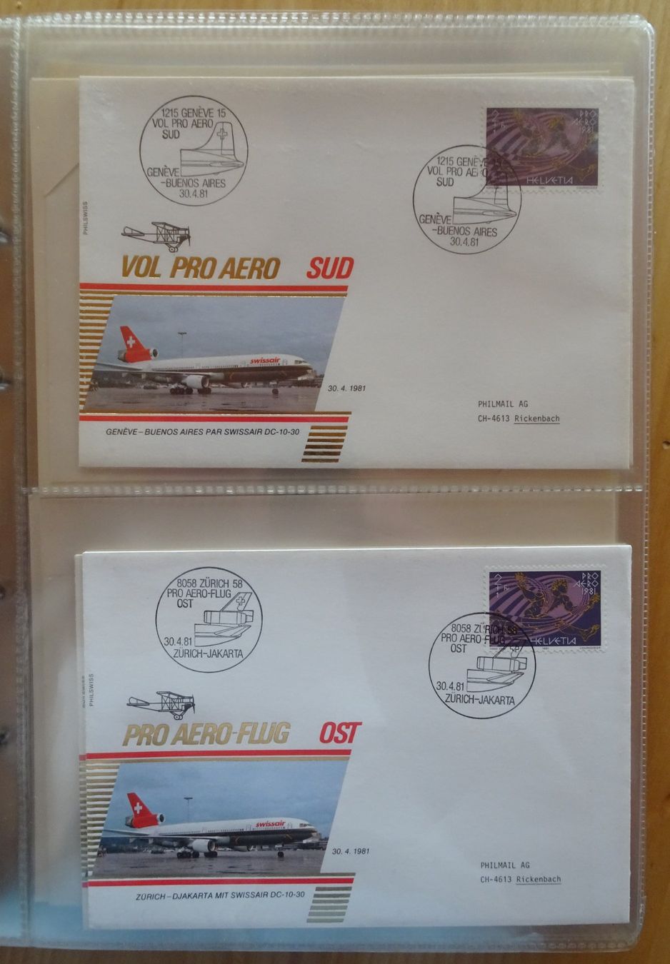 Tutti i francobolli: Flugpost- Couverts – Usato da Feldbrunnen venduto da MarcusSO 3