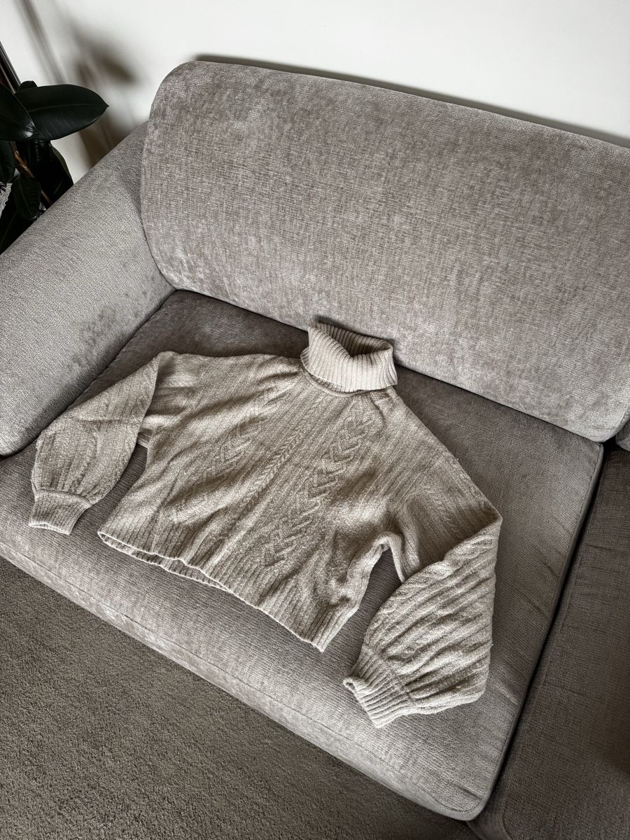 H&M Maglioni & Felpe: Pull à col roulé H&M Divided beige maille torsadée S – Usato da Les Acacias venduto da JaysGoodDeals 1