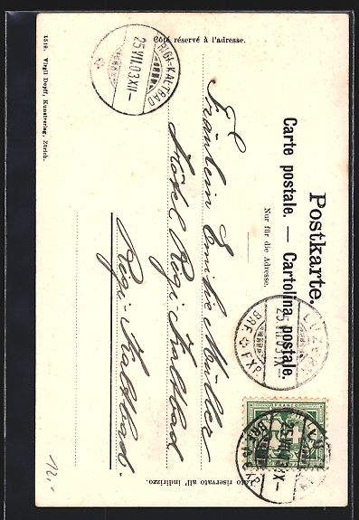 Cartoline postali: AK Luzern, Hofkirche mit Strassenpartie – Usato da Berlin venduto da bartko-reher 1