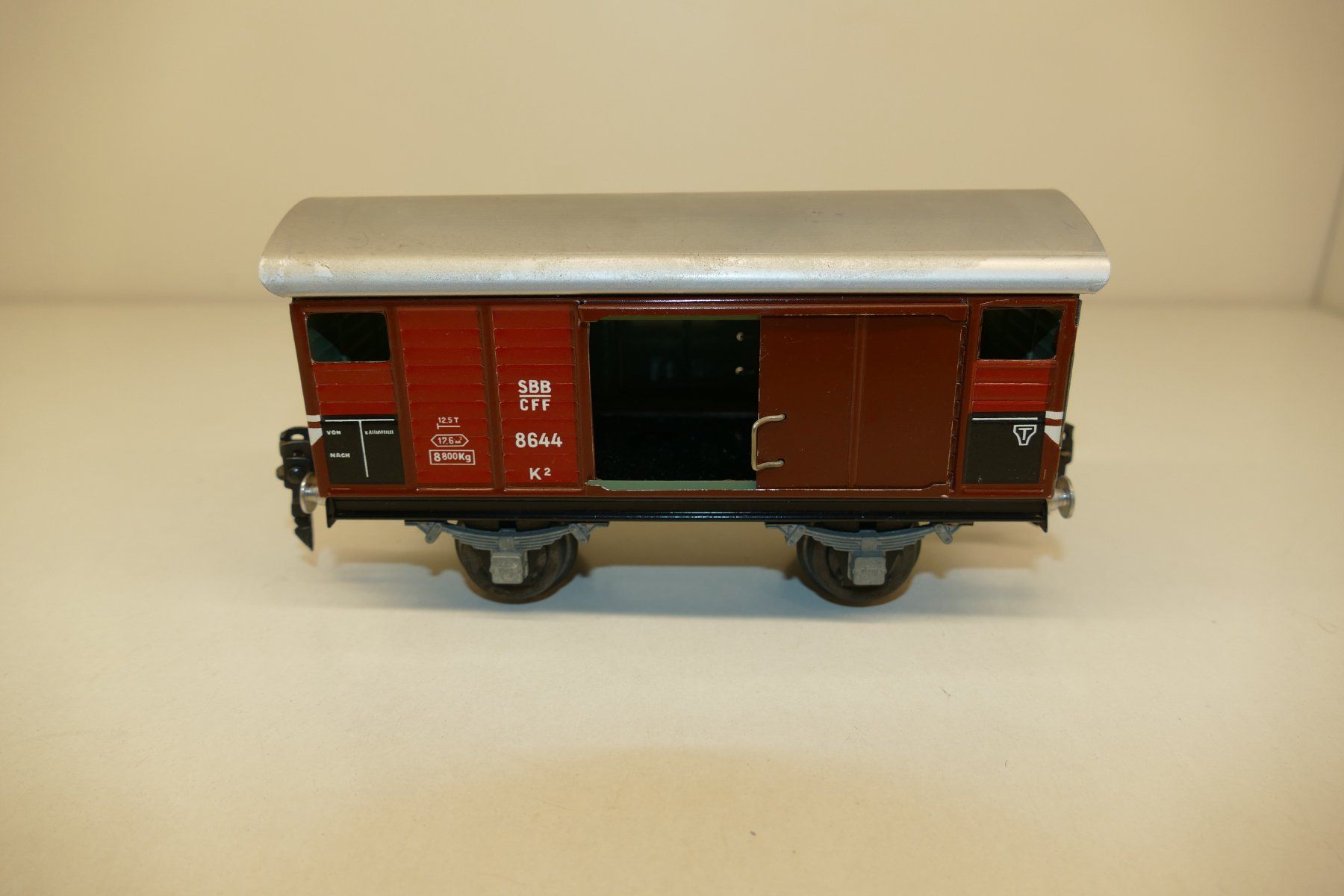 Buco Modellini di ferrovie: Buco 0: SBB Güterwagen K2 braun – Usato da Niederhasli venduto da rail-duerst 2