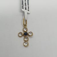 Echt 18K Gold - Kreuz Anhänger