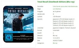 Total Recall (Steelbook Edition) - Bluray