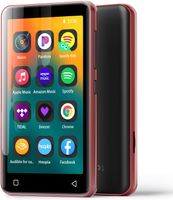 MP3-Player 4" Touchscreen Bluetooth WLAN Schwarz-Rot