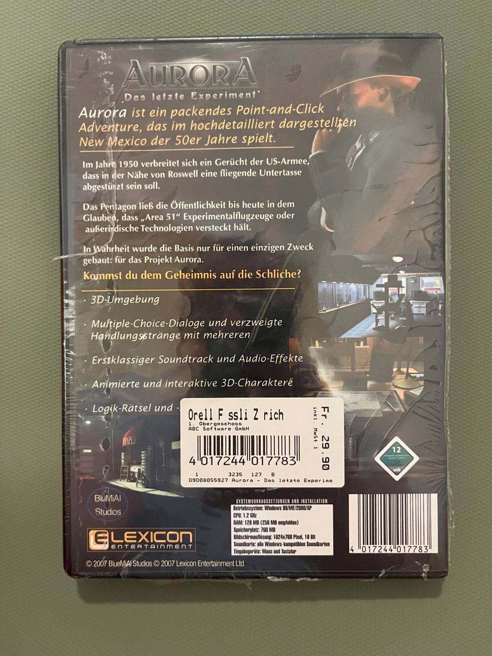 Spiele: Aurora - Das letzte Experiment PC game – Neu und originalverpackt aus Fahrweid von pasta_555 1
