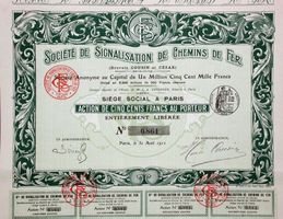 Signalisation de CdF (Brevet Cousin et César), Paris - 1911