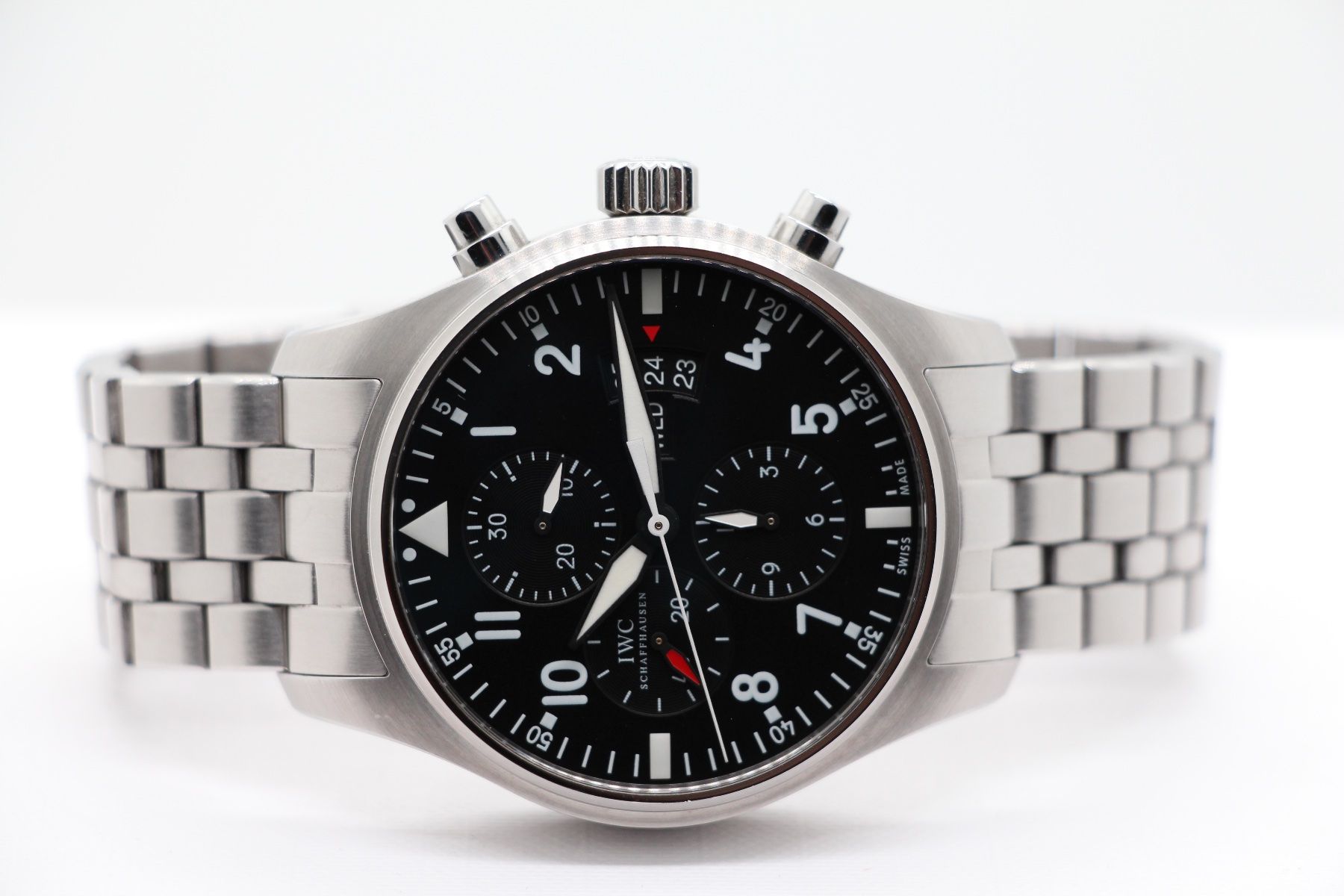 IWC Orologi: IWC Fliegeruhr Day-Date Chronograph Ref. IW377701, Full-Set – Usato da Zug venduto da eMDi_Collection