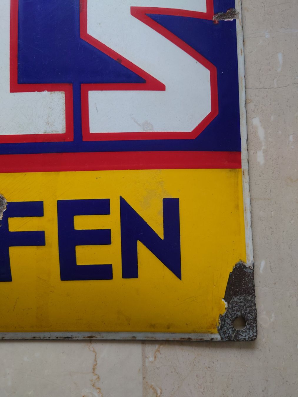 Insegne: Altes Emailschild PUHLS feine Seifen – Usato da Abtwil SG venduto da rabbit64 3