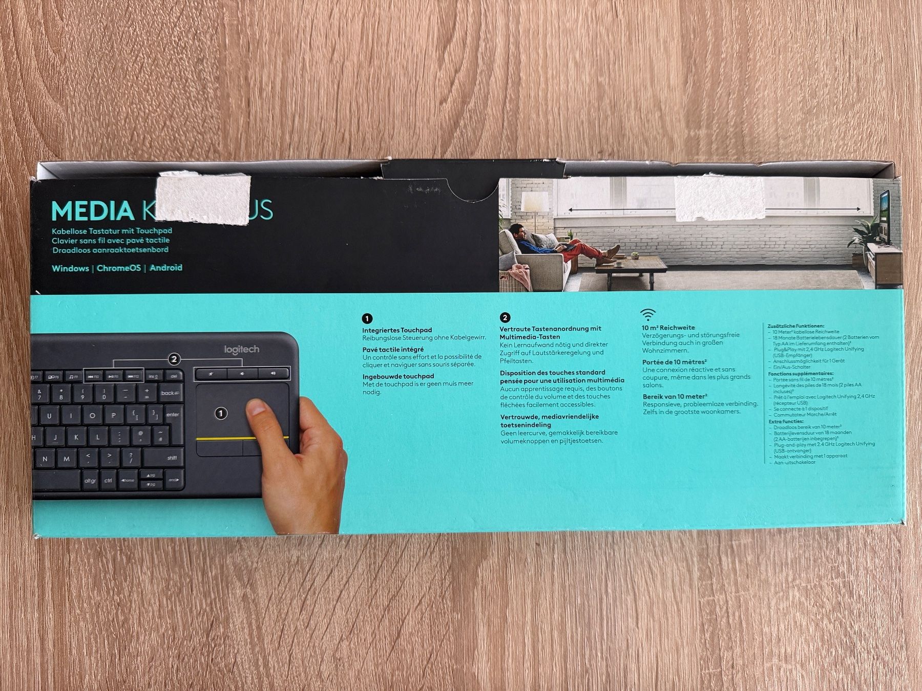 Logitech Tastiere: Logitech K400 Plus Wireless Tastatur mit Touchpad – Usato da Dulliken venduto da E-24 2