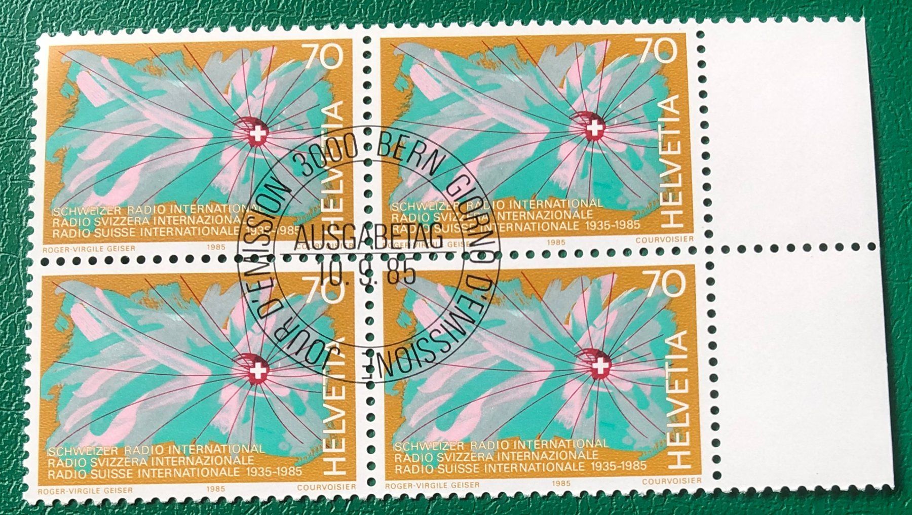 Tutti i francobolli: 4 er Block Nr. 718 mit ETStempel Bern – Usato da Aarau venduto da Billa007