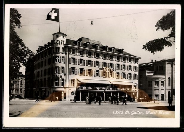 Ansichtskarten: AK St. Gallen, Hotel Hecht – Gebraucht aus Berlin von bartko-reher