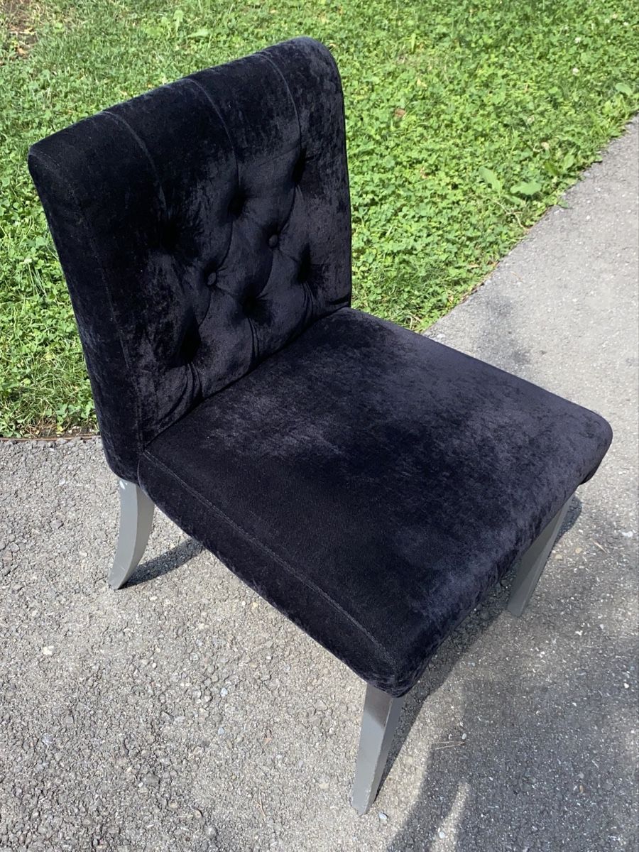 Stühle: 2er Set Samt-Stühle schwarz – Gebraucht aus Zürich von zoflora 4