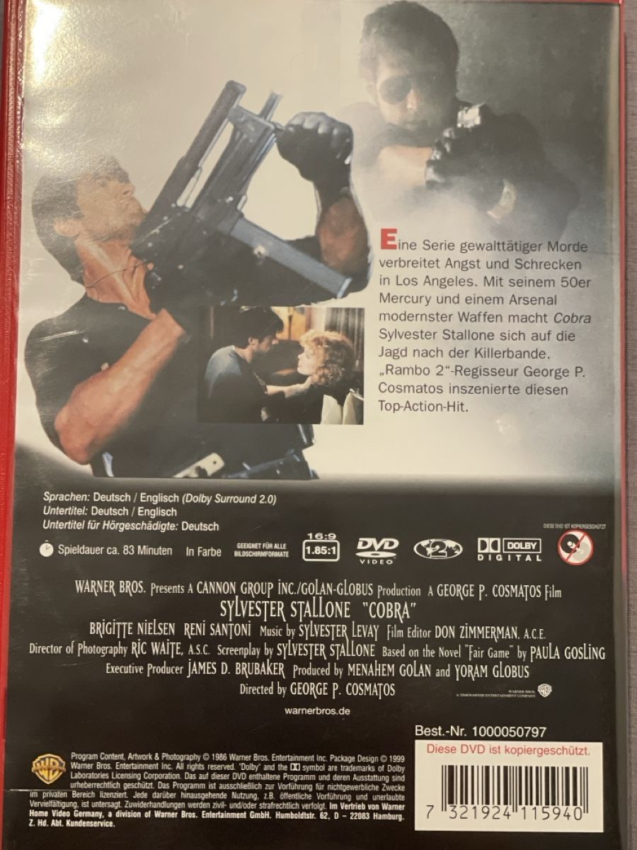 Tutti i DVDs: Die City Cobra (1986) – Usato da Waldenburg venduto da Mimily33 1