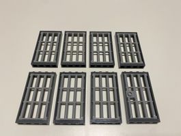 LEGO - GRAUE - GITTERFENSTER - TÜREN
