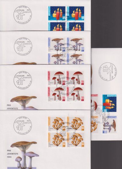 Tutti i francobolli: PJ. FDC-Serie 1994. Einzelmarken & Vierer-Blocks. – Nuovo (secondo la descrizione) da Koblenz venduto da Boerse6