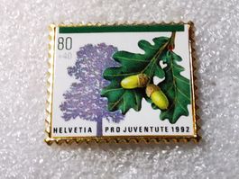Ansteckpin 68: Pro Juventute Briefmarke Helvetia