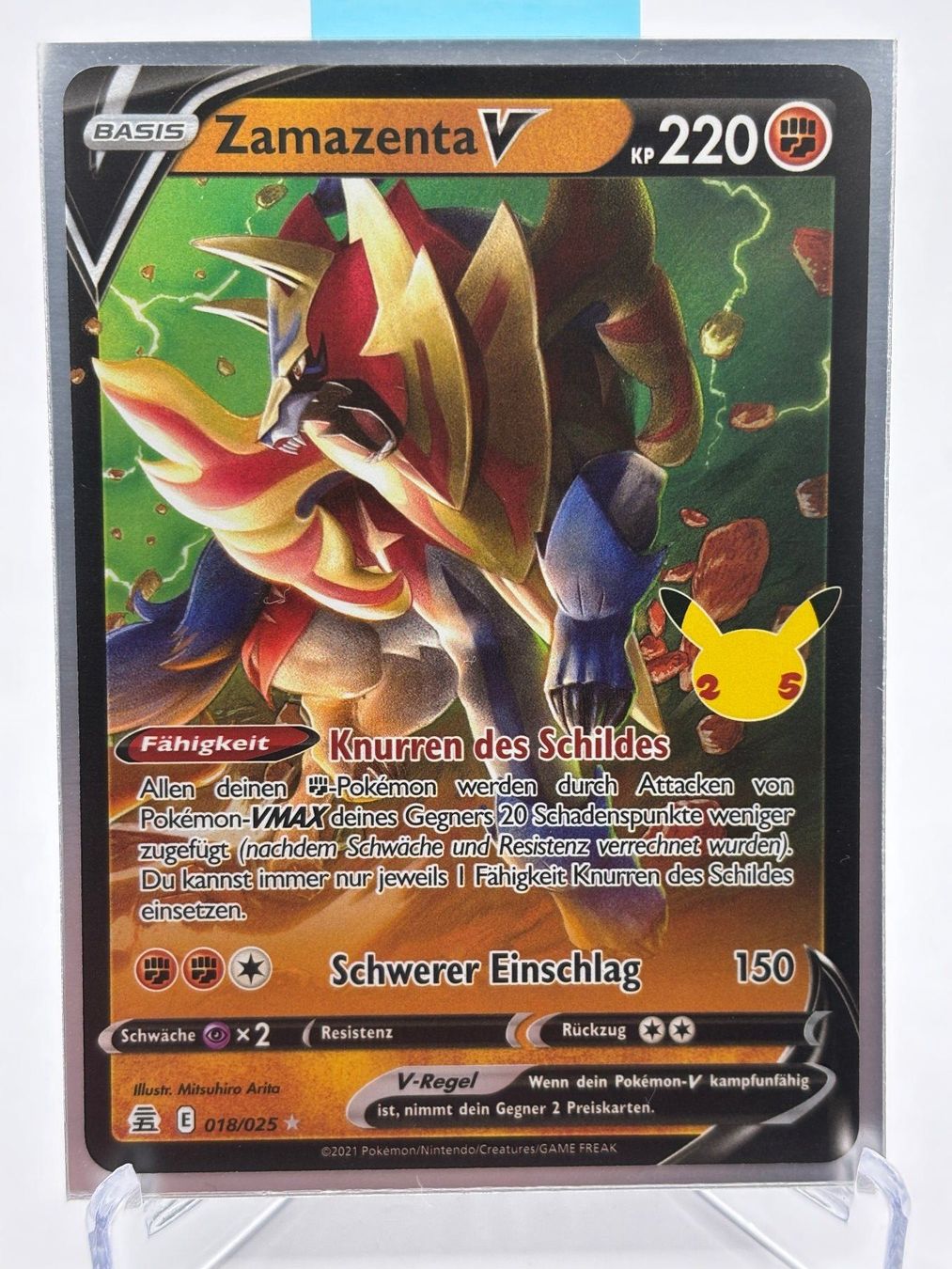 Pokémon Carte collezionabili: Celebrations - Zamazenta V (CEL 18) - DE – Nuovo (secondo la descrizione) da Allschwil venduto da Bullach