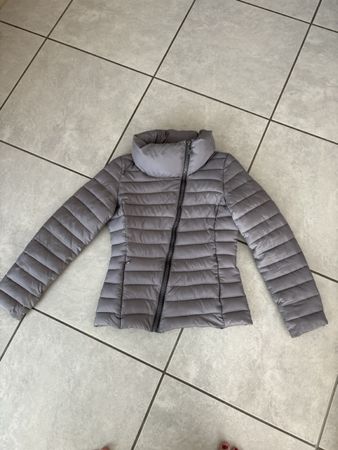 Daunenjacke grau Grösse S