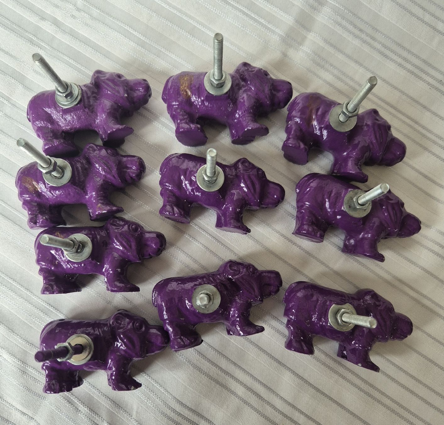 Tutte le decorazioni: Rice DK metal, purple hippo knobs with screws  – Usato da Zürich venduto da mrs_kz6n 3