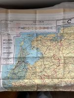 Alte Landkarte  auf Seide beidseitig bedruckt Germ Slovak Hu