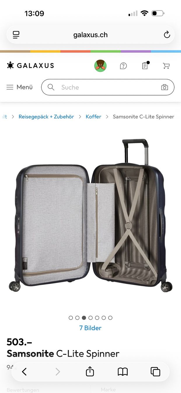 Samsonite Valigie: Samsonite C-Lite Koffer 75cm 2.5kg Blau – Usato da Zug venduto da MC2CC 1
