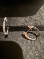 Creolen aus Weissgold und 50 Diamanten