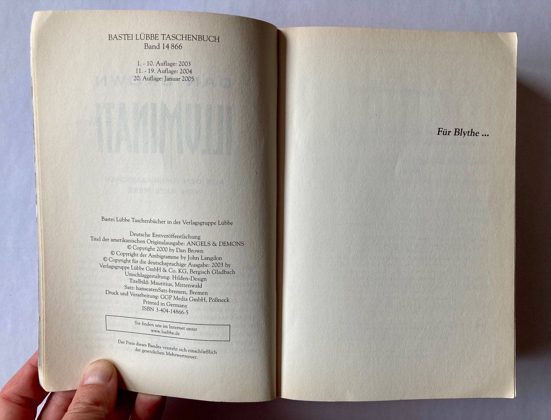 Bücher: Dan Brown - Illuminati – Gebraucht aus Bubendorf von Alpenheidi 4