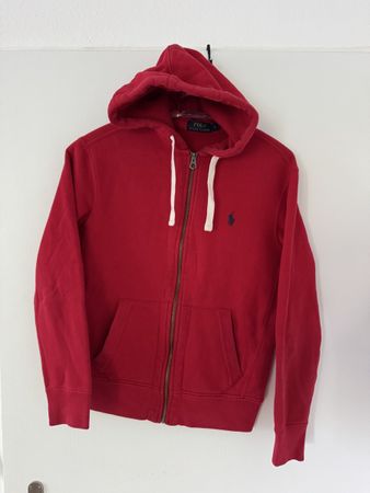 Polo Ralph Lauren Hoody Gr.S Herren Rot. Vintage, Zip