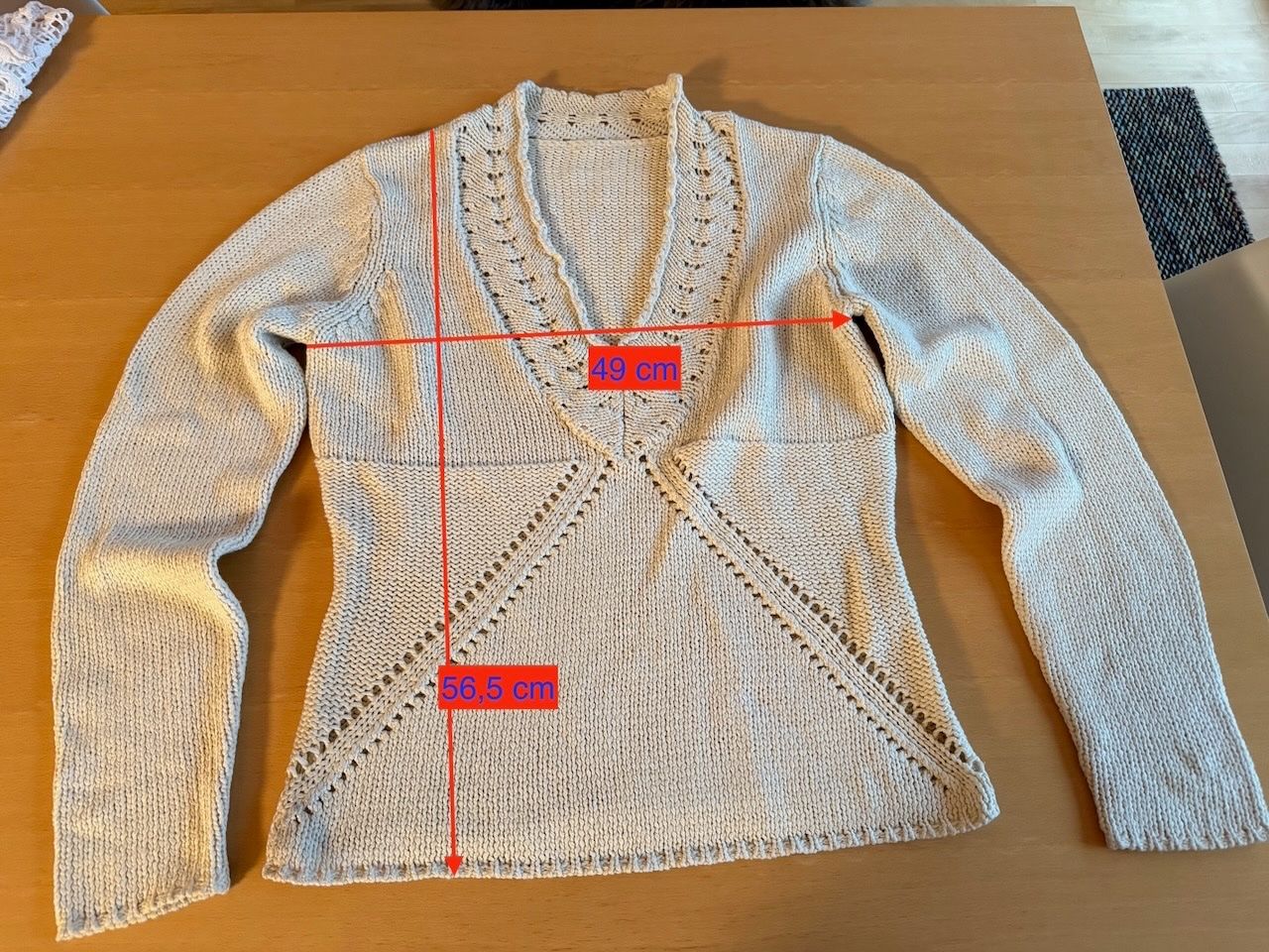 Maglioni & Felpe: kuscheliger Pullover in ecru, mit schönem Halsausschnitt, M – Usato da Winterthur venduto da ing_pd8f 1